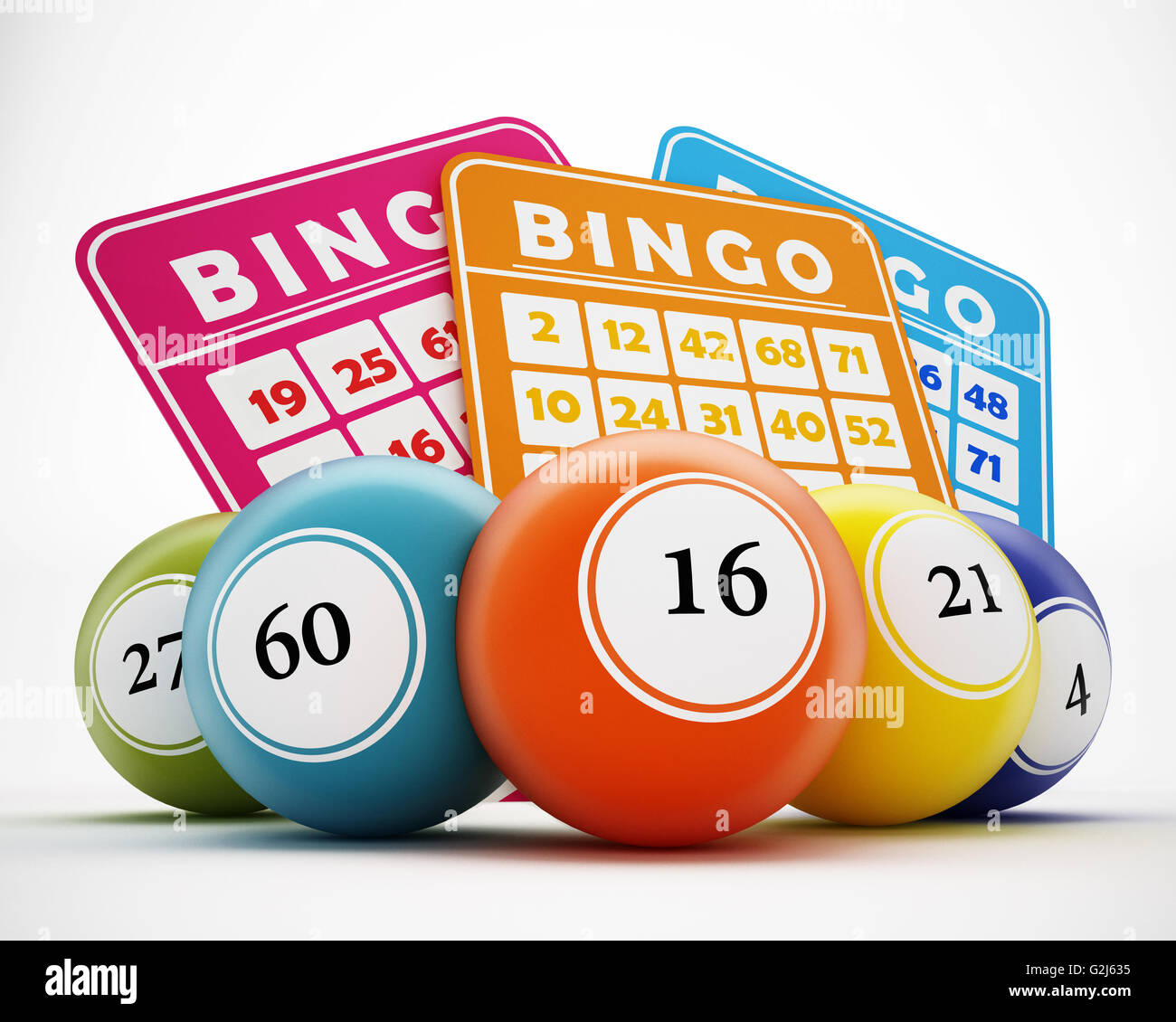 Bingo balls with cage