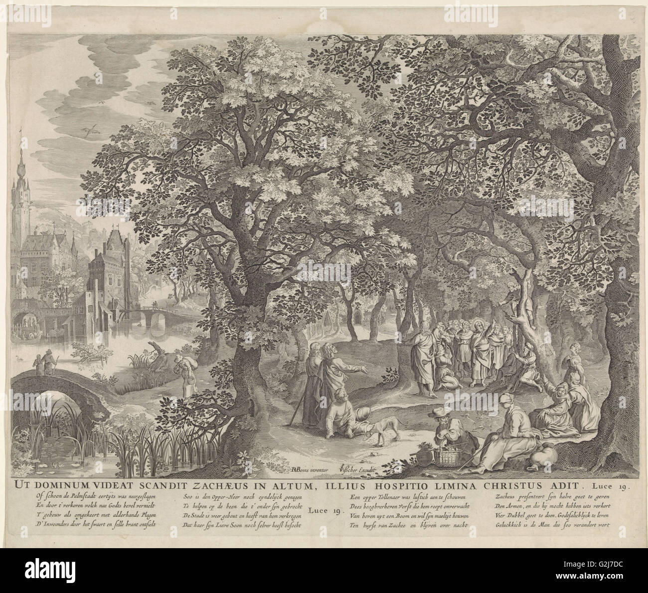 Calling of Zacchaeus, Anonymous, Nicolaes Visscher (II), 1679 1702