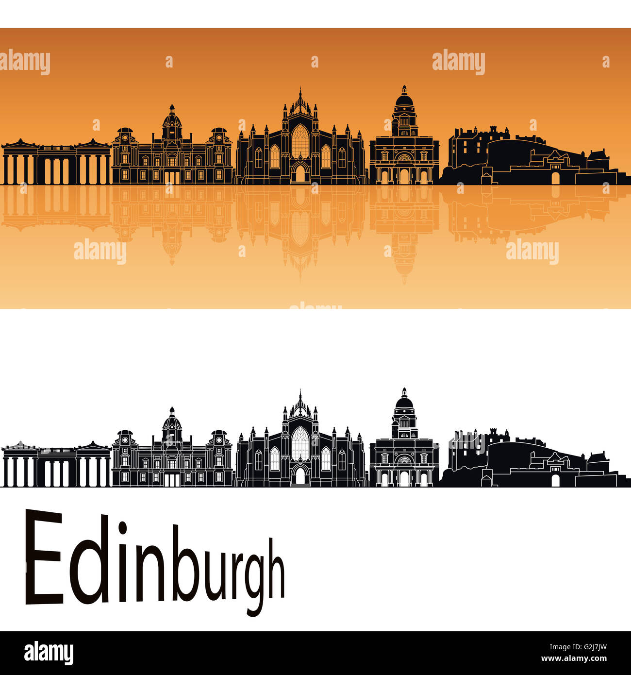 Edinburgh Ico File Edinburgh Skyline Black White Vector Stock Photos & Edinburgh Skyline ...