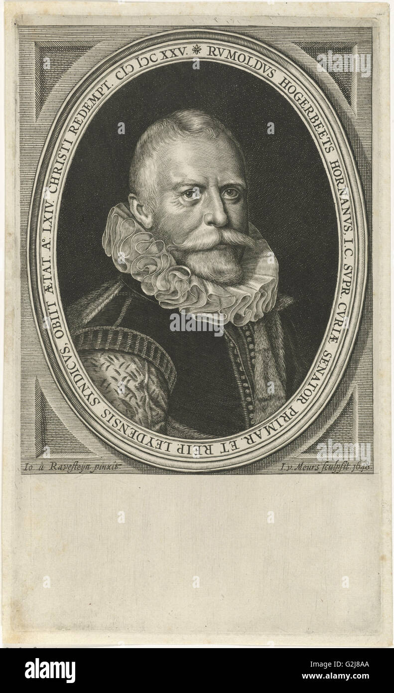 Portrait of Rombout Hogerbeets, Jacob van Meurs, 1648 Stock Photo Alamy