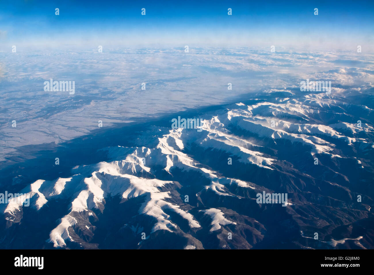 Aerial view rocky mountains snow hi-res stock photography and images ...