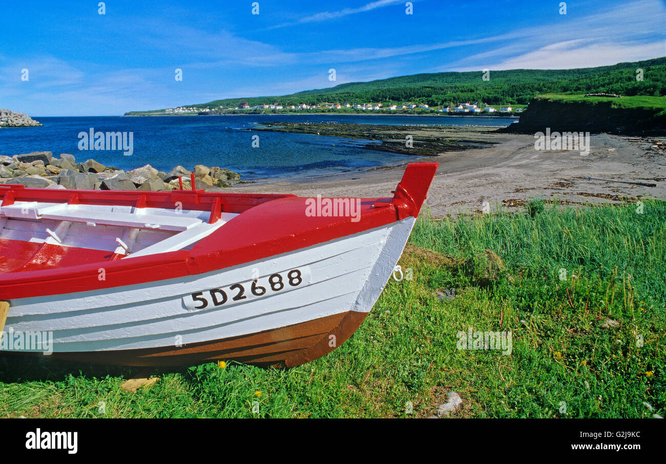 Old fishing boat on the shore of the Gulf of St. Lawrence ( Atlantic Ocean). AnseAValleau