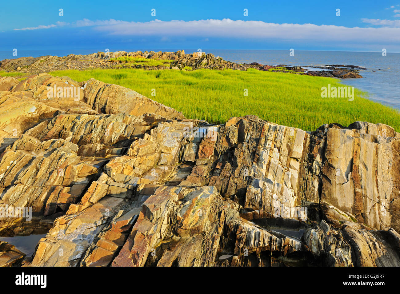 Rocky shoreline along the GUlf of St. Lawrence SaintRochdesAulnaies