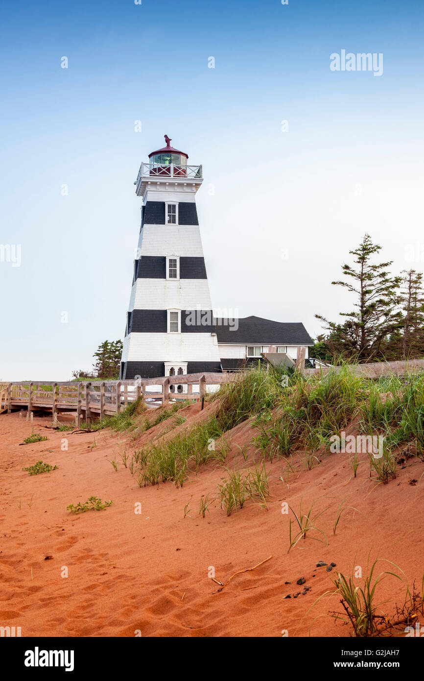 West Point Lighthouse in Cedar Dunes Provincial Park, Prince Edward