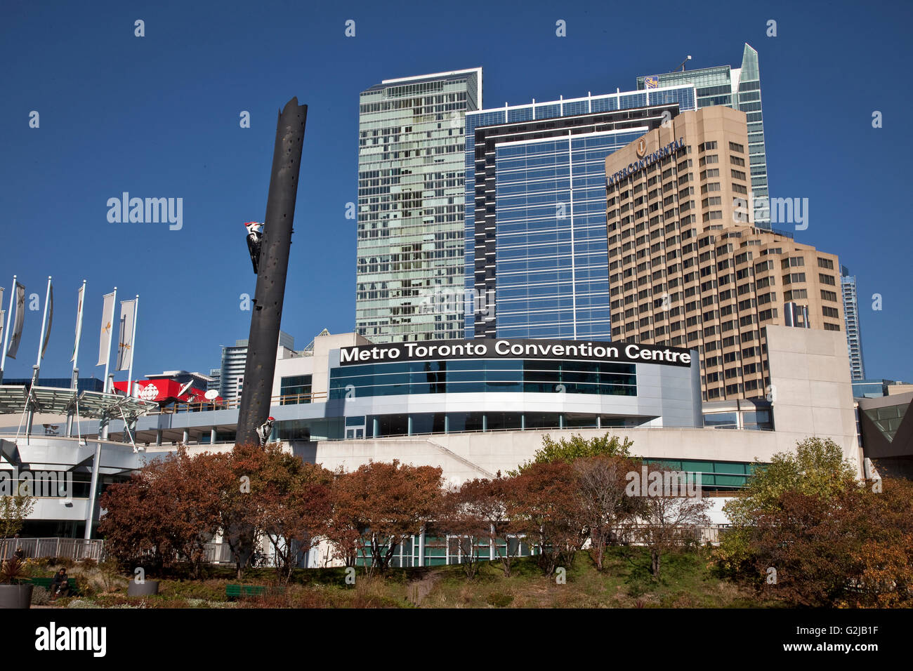 View of Metro Toronto Convention Centre at Harbourfront, Toronto, Ontario, Canada. Stock Photo