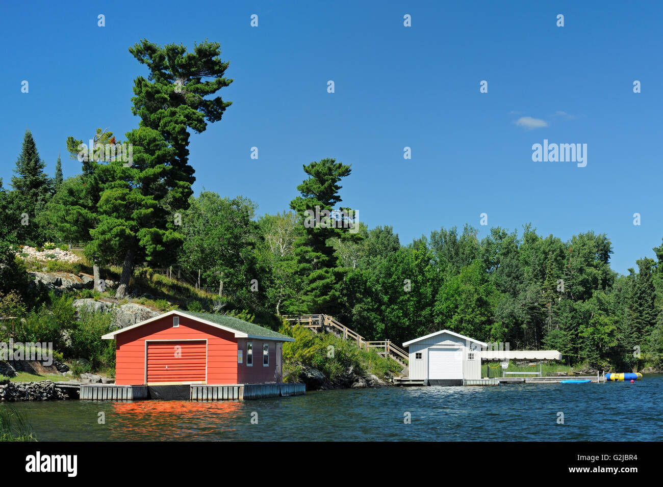 Cottage Boathouse Lake Woods Stock Photos Cottage Boathouse Lake