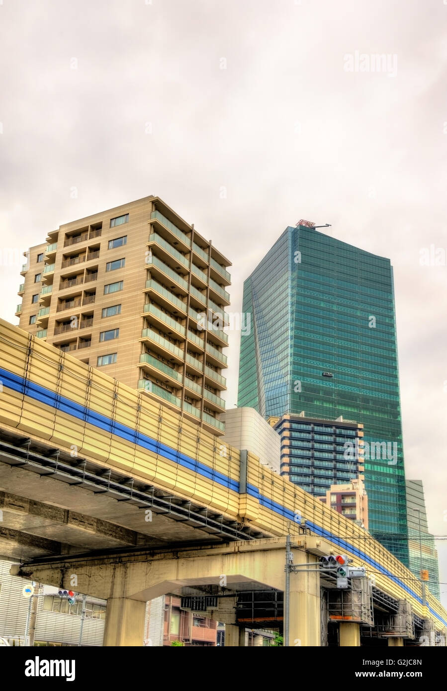 Elevated road in Tokyo city centre Stock Photo