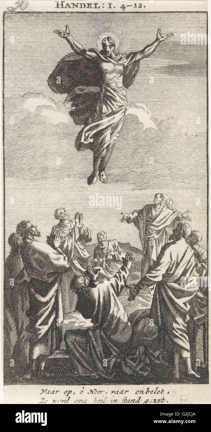 Ascension of Christ, Jan Luyken, Anonymous, 1712 Stock Photo - Alamy