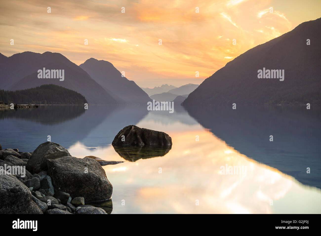 Alouette Lake, Golden Ears Provincial Park, Maple Ridge, Vancouver, British Columbia, Canada Stock Photo