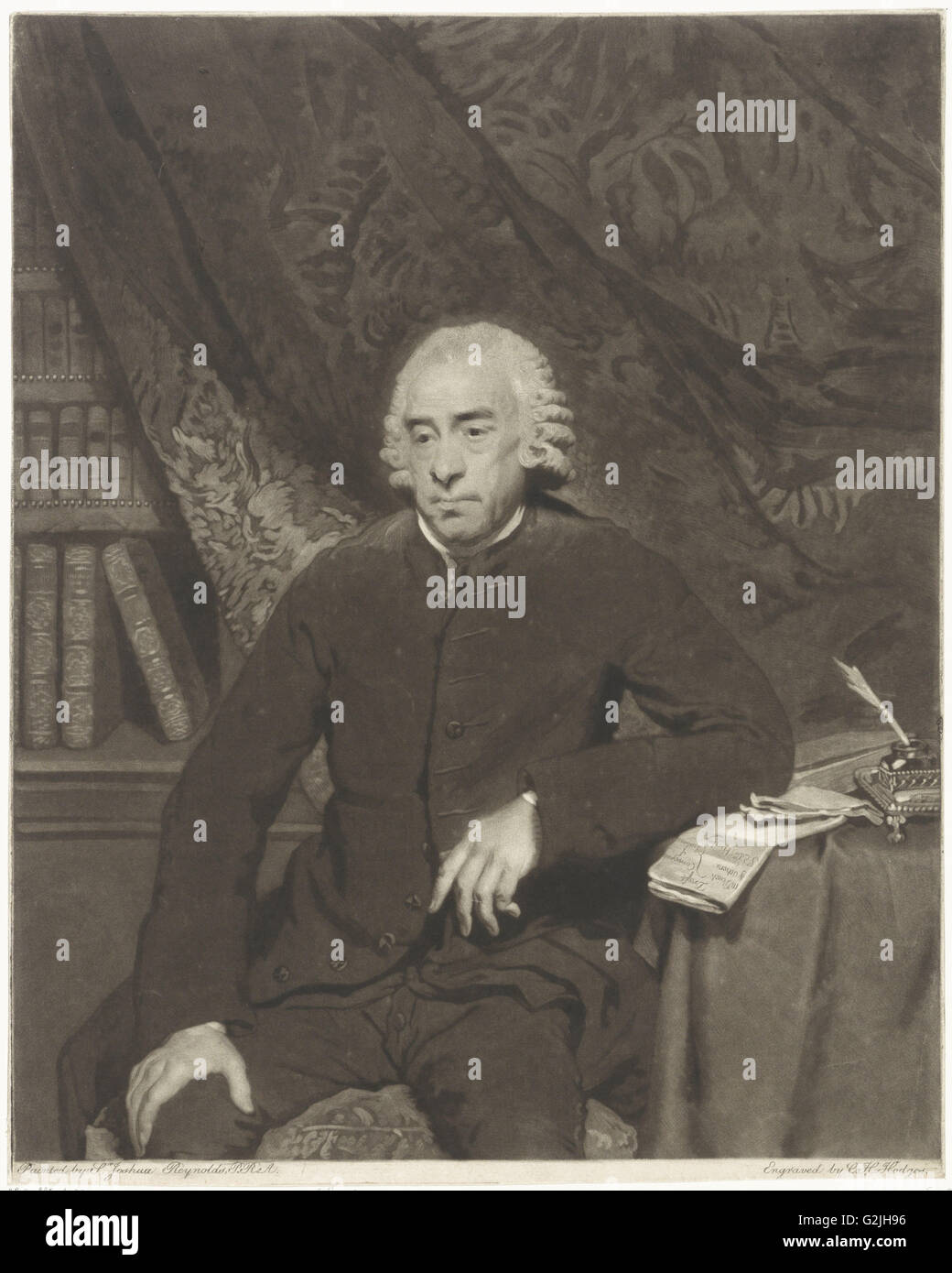 Portrait of Joshua Sharpe, Charles Howard Hodges, 1786 Stock Photo
