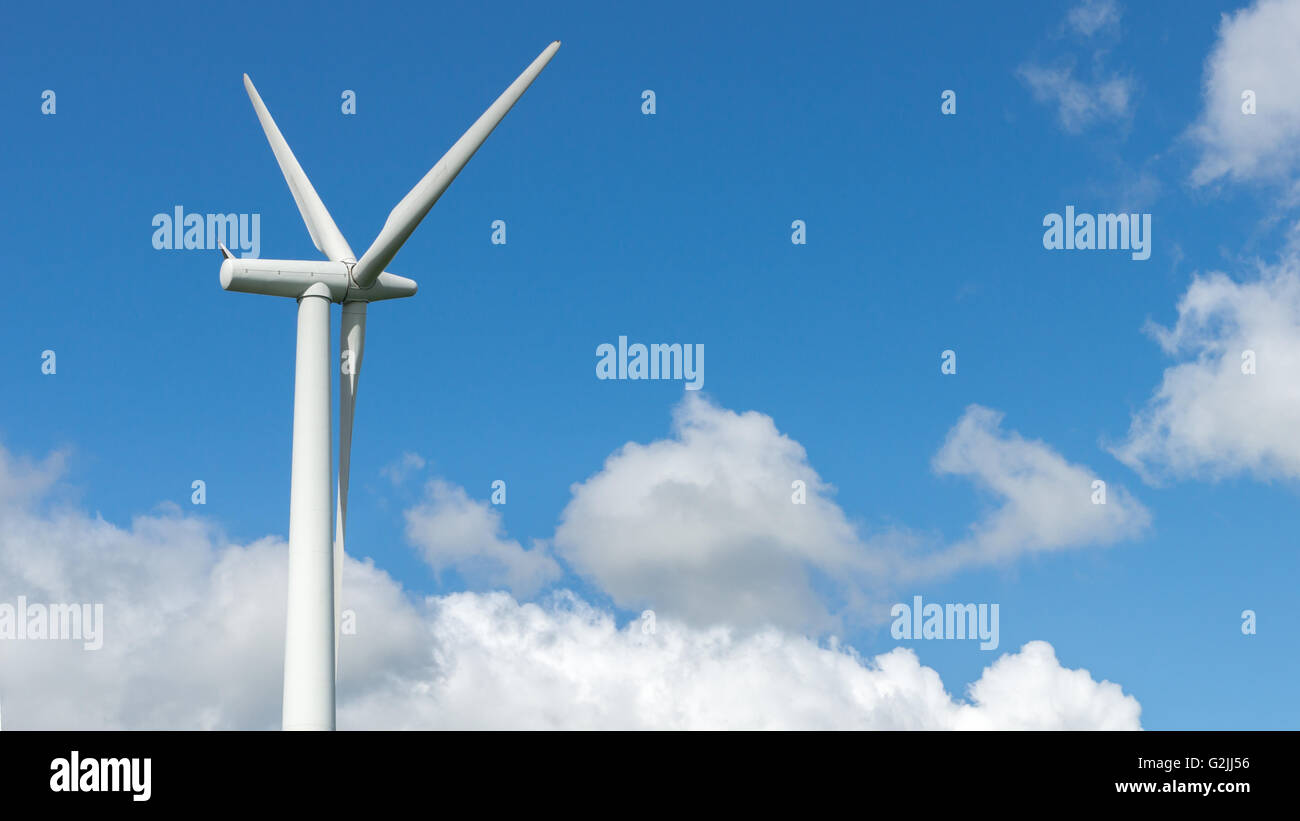 a Wind Turbine in the blue Sky Stock Photo - Alamy