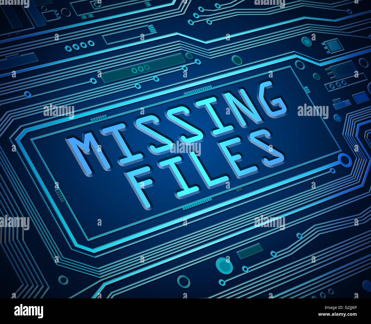 Missing files concept. Stock Photo