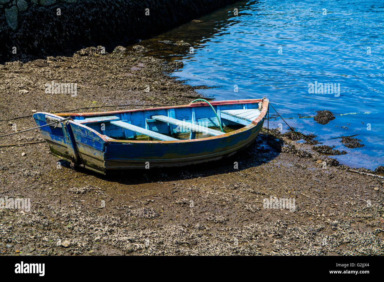 Old blue boat hi-res stock photography and images - Alamy