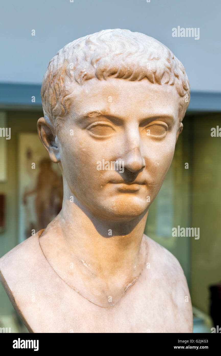 Marble head of the Emperor Tiberius (42 BC 37 AD), second Emperor of