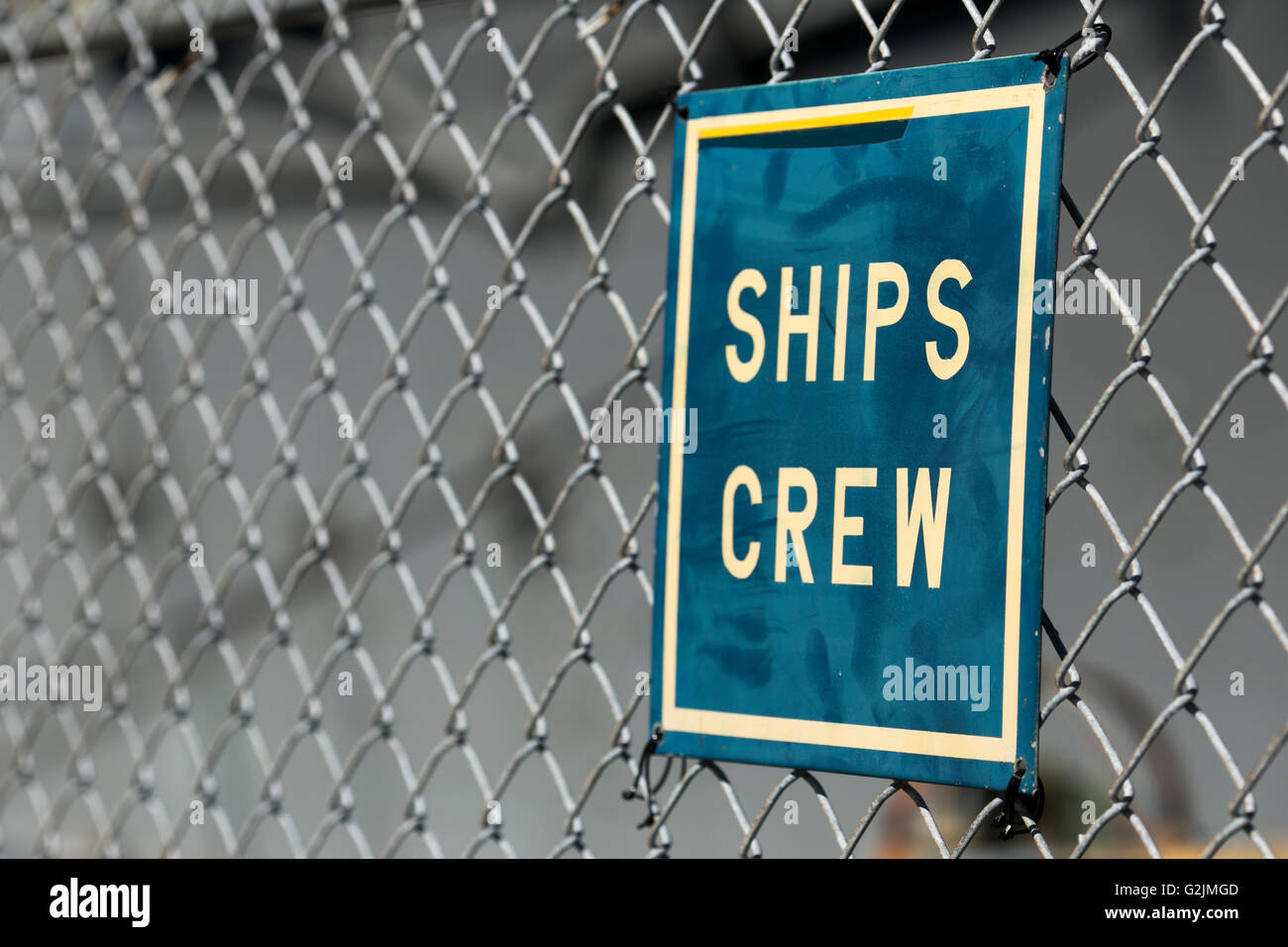 Signage directing Ships Crew Stock Photo