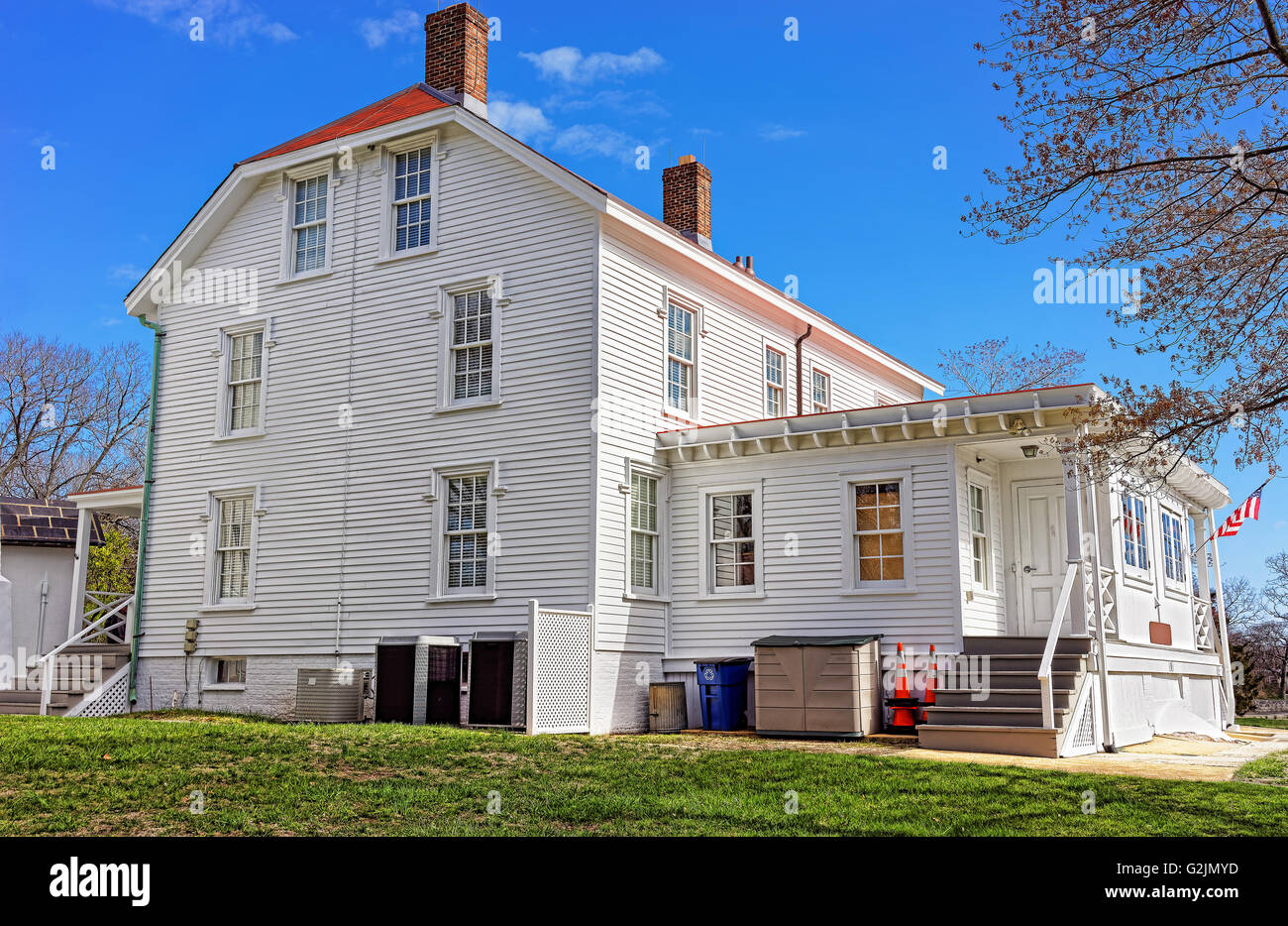 Sandy Hook Light house museum. It is the oldest lighthouse still working now. Sandy Hook is
