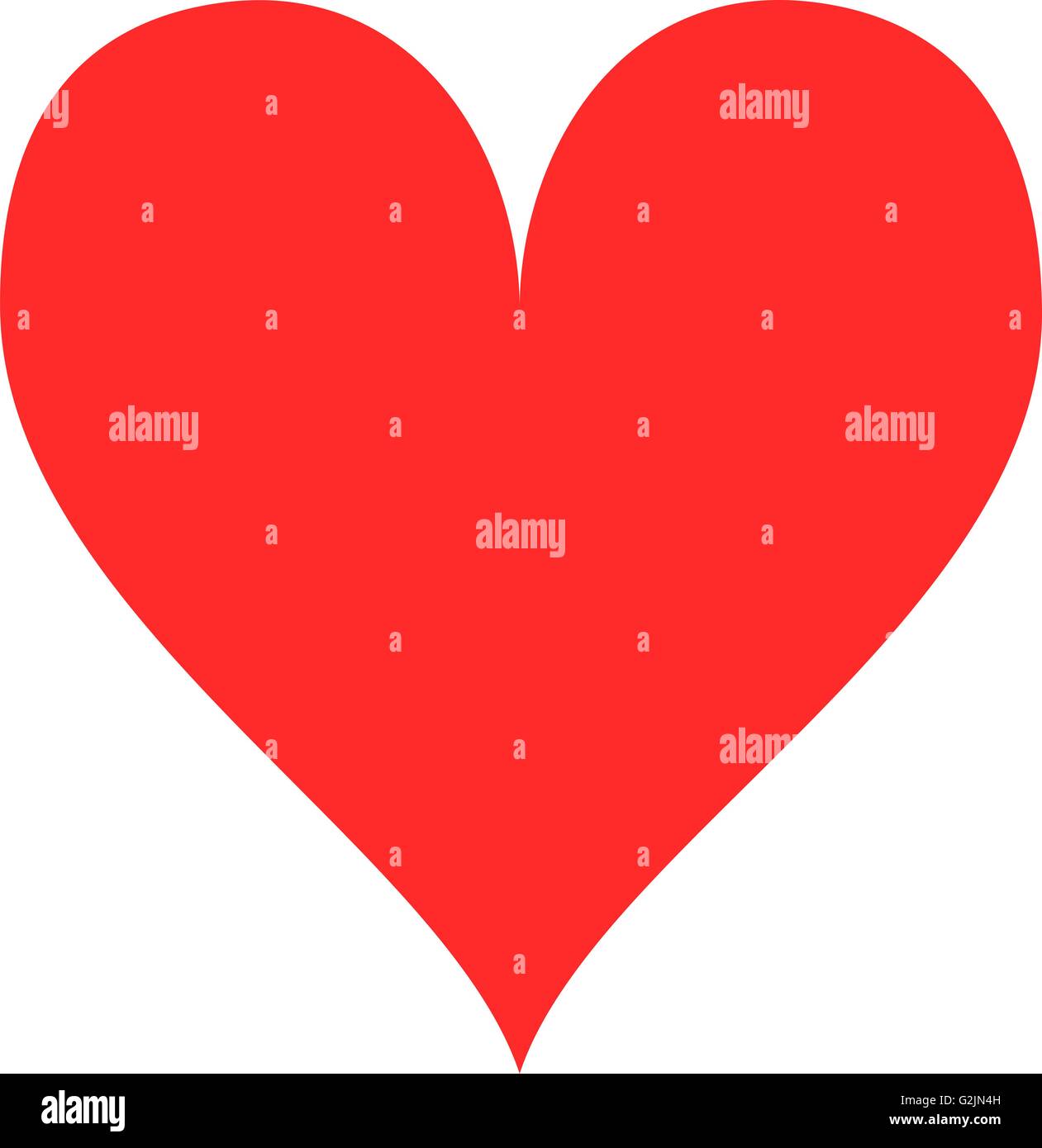 Simple red heart, isolated over a white background Stock Vector Image ...