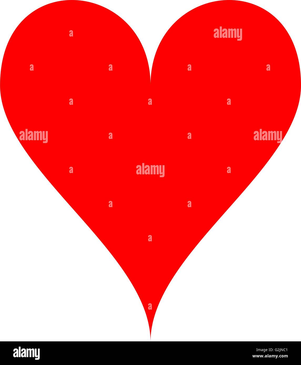 Simple red heart, isolated over a white background Stock Vector Image ...