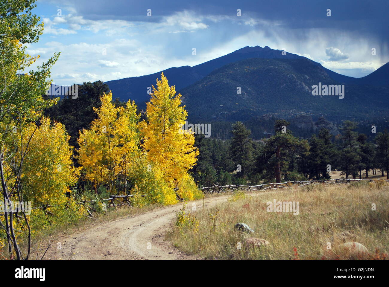 Autumn scene in Rocky Mountain National Park Stock Photo - Alamy
