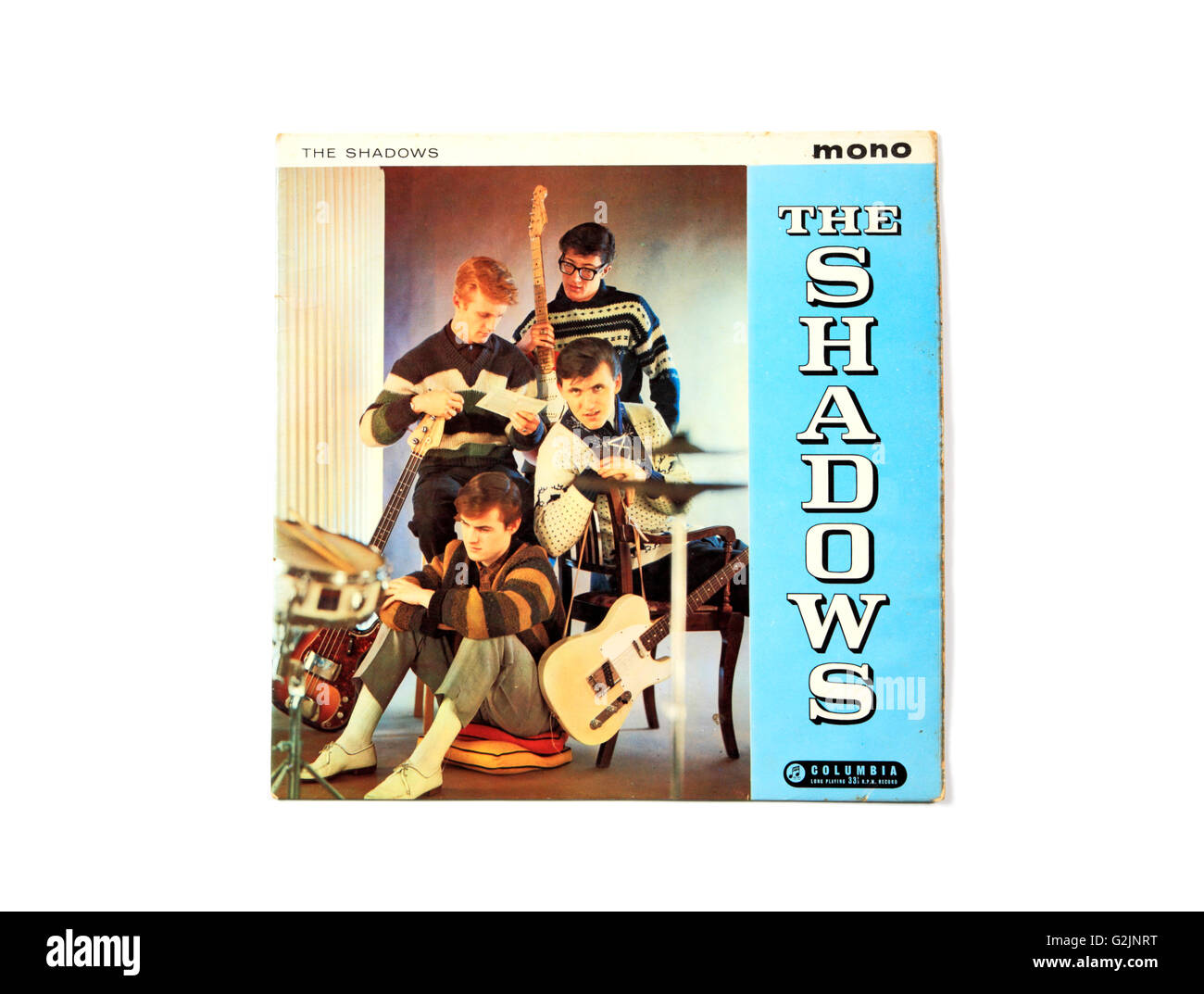 A Shadows long playing record album cover entitled "The Shadows". Stock Photo