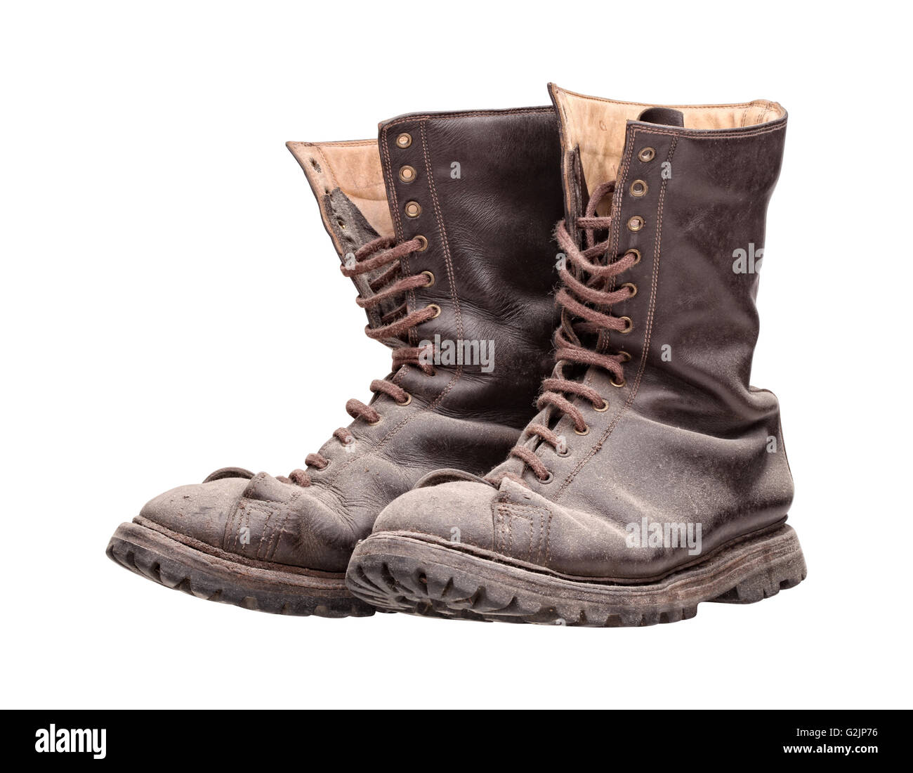 Old Army Boots High Resolution Stock 