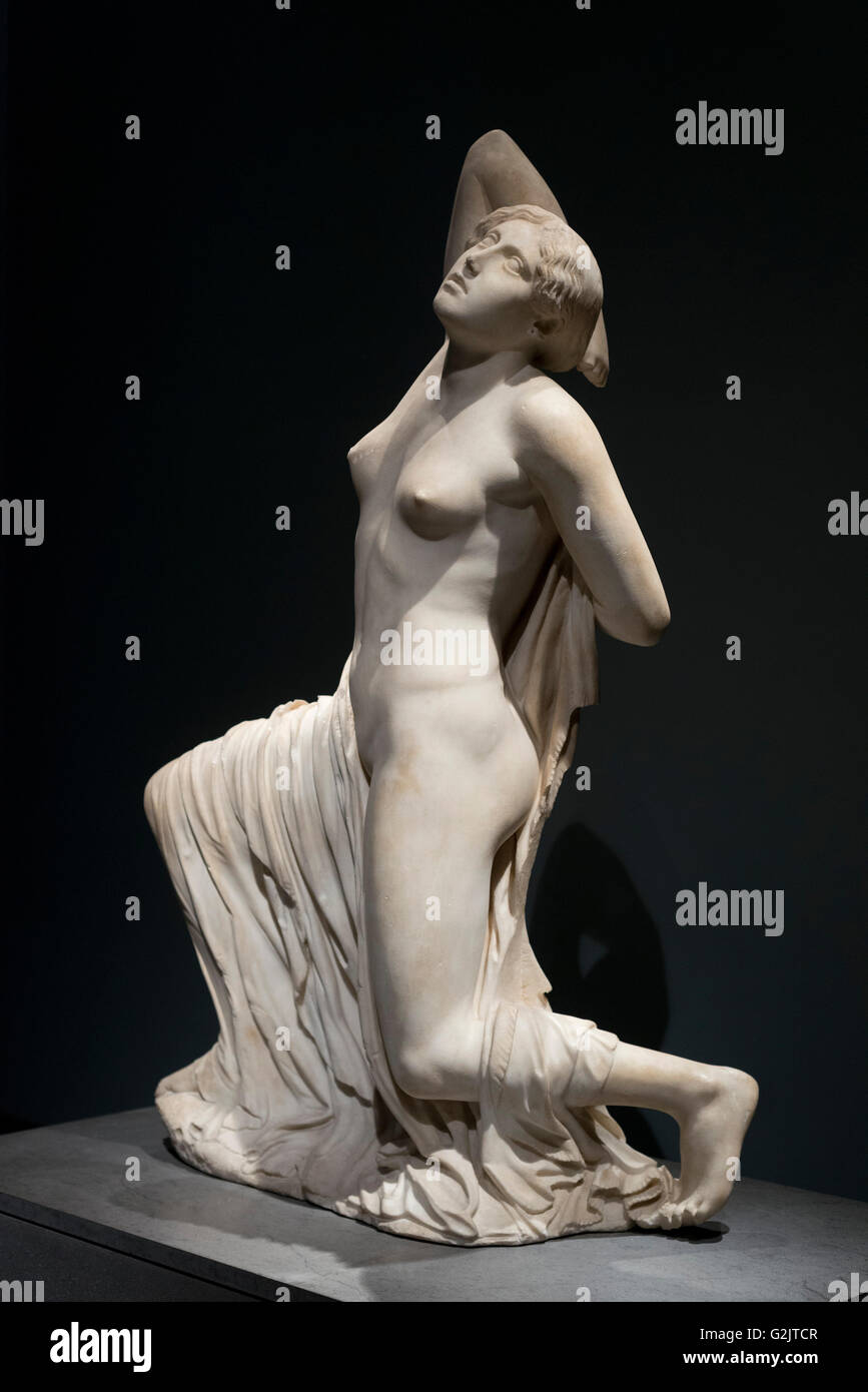 Rome. Italy. Dying Niobid Greek marble sculpture, Palazzo Massimo alle Terme, Museo Nazionale Romano. Stock Photo