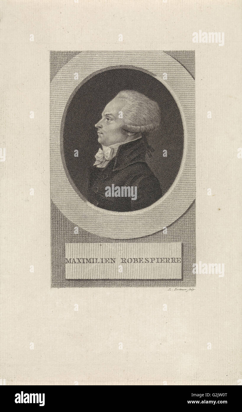 Portrait of the French lawyer Maximilien Marie Isidore de Robespierre
