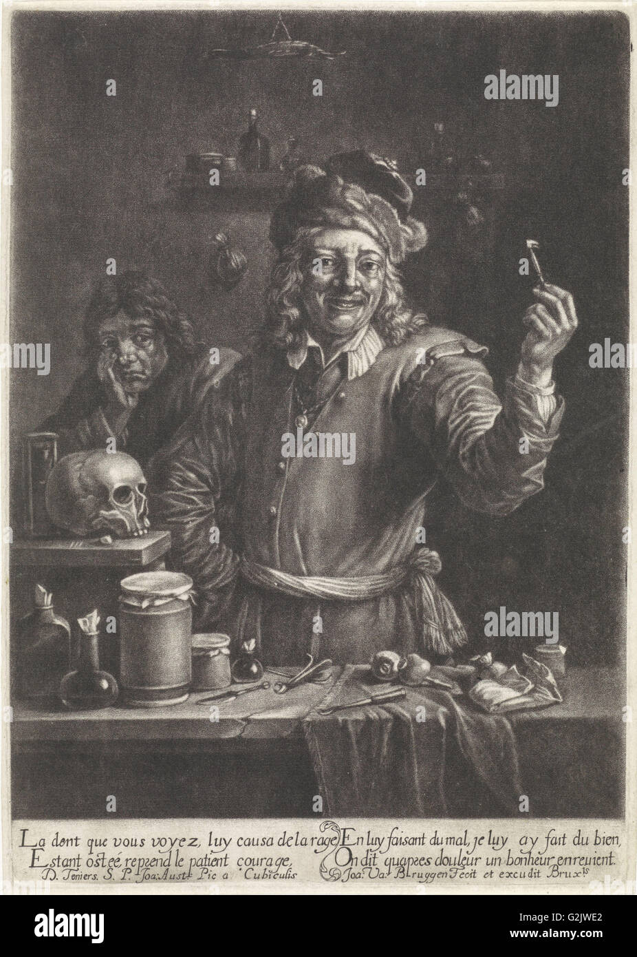 Dentist, Jan van der Bruggen, 1659 - 1681 Stock Photo