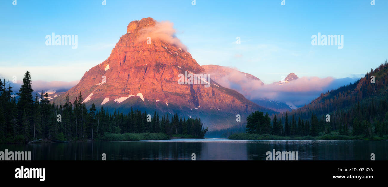 Sinopah Mountain and Many Glaciers, Glacier National Park, Montana, USA