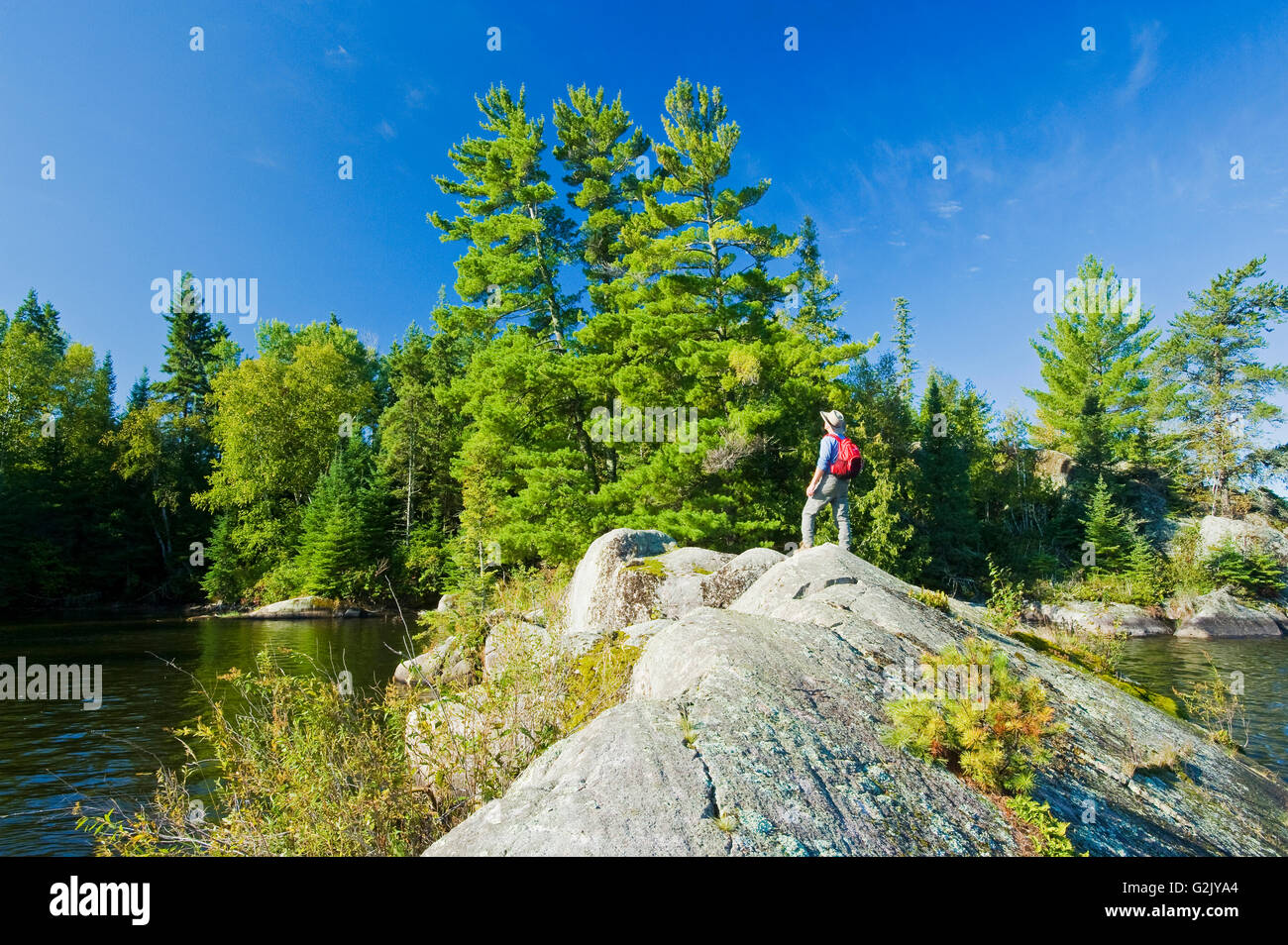Hiker on the rock hi-res stock photography and images - Alamy