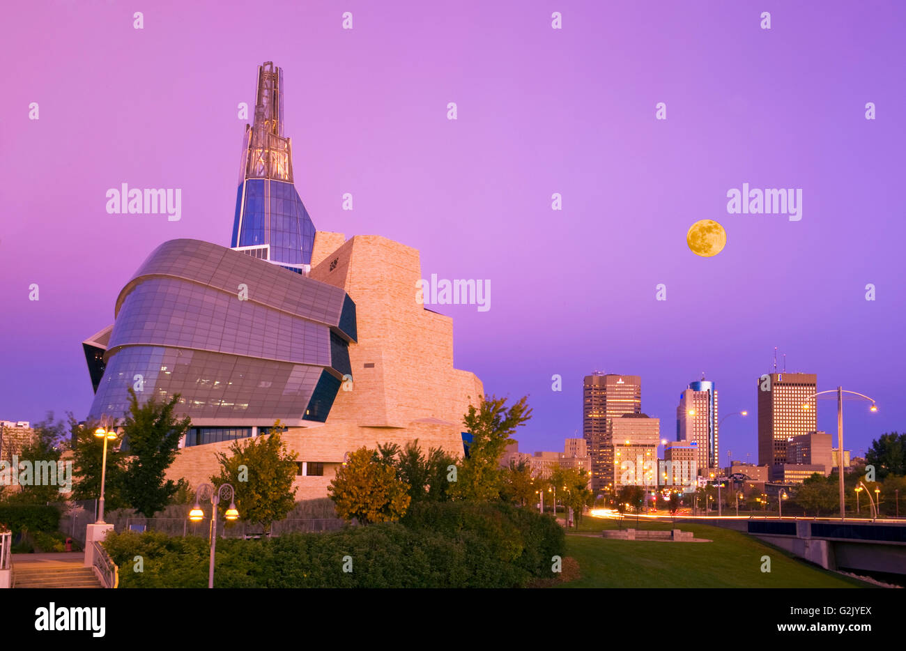 Winnipeg skyline showing the Canadian Museum for Human Rights, Manitoba ...