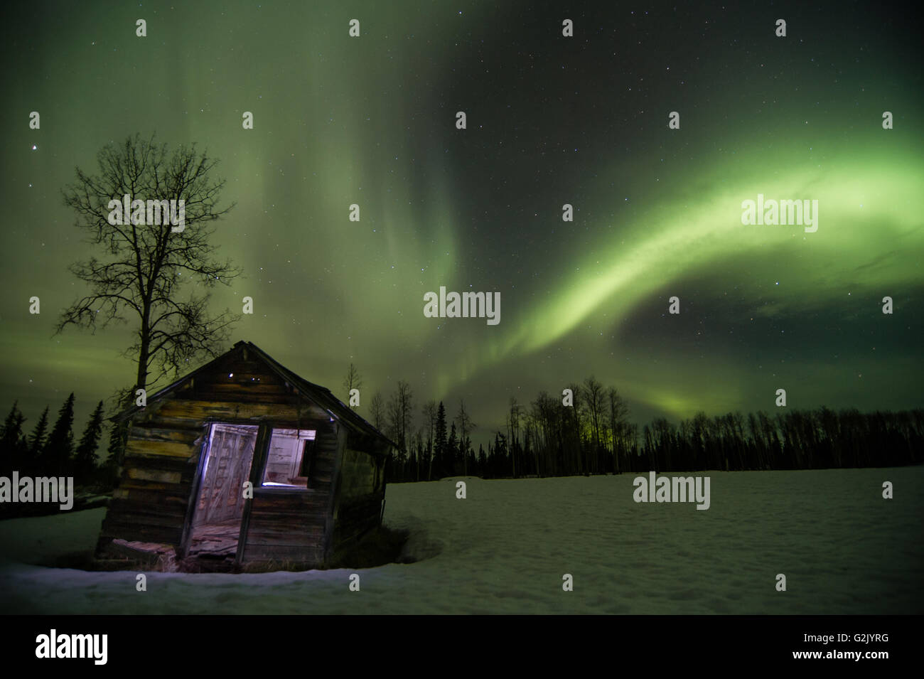 Aurora Borealis, Northern Lights, Northern Britsh Columbia Stock Photo