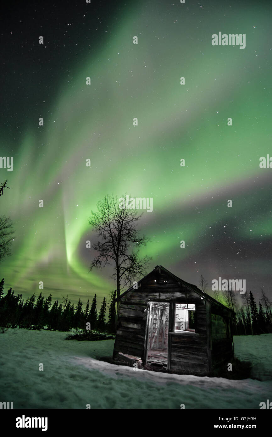 Aurora Borealis, Northern Lights, Northern Britsh Columbia Stock Photo