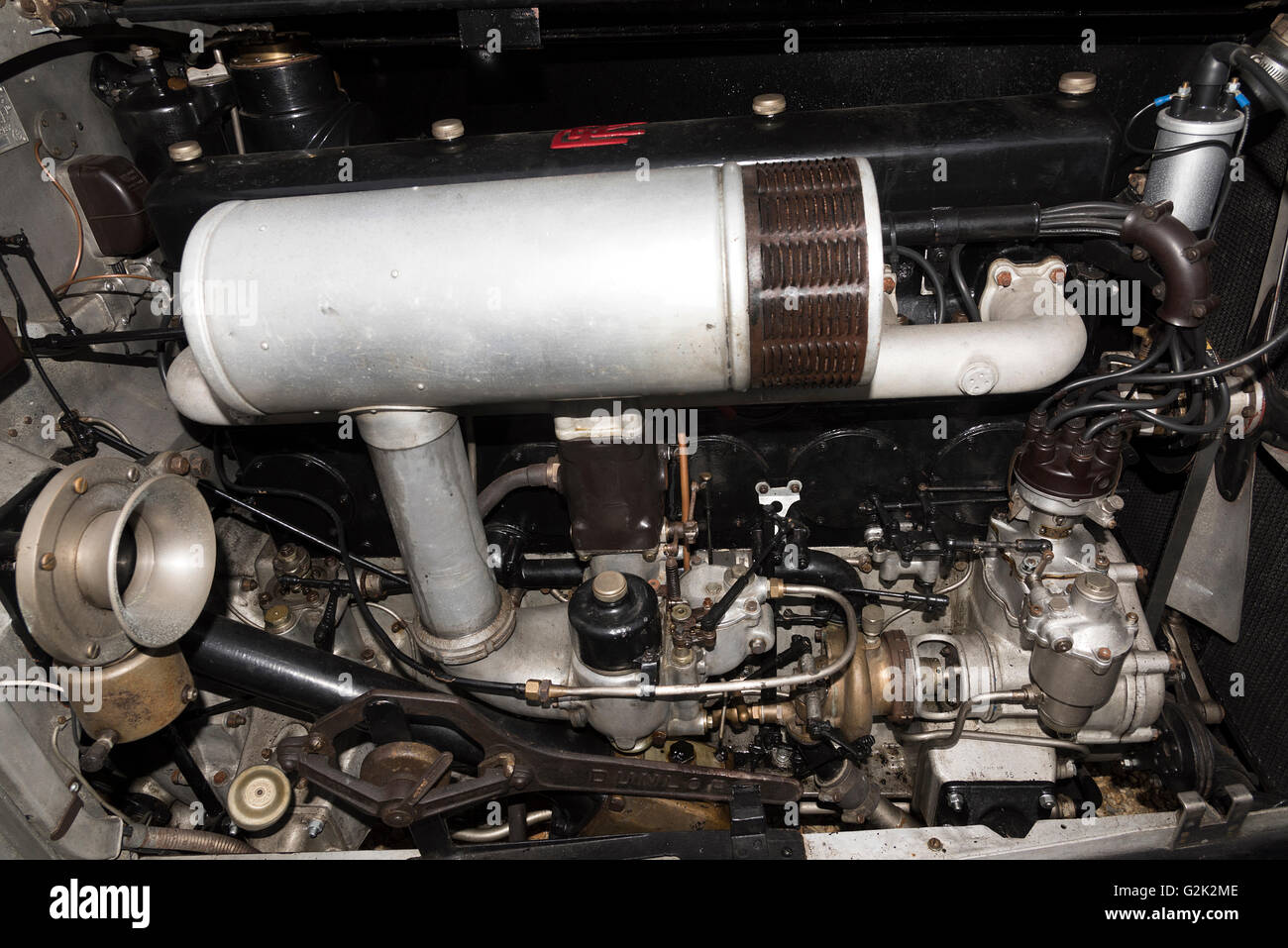 1933 Rolls Royce Phantom II Sedanca de Ville engine Stock Photo