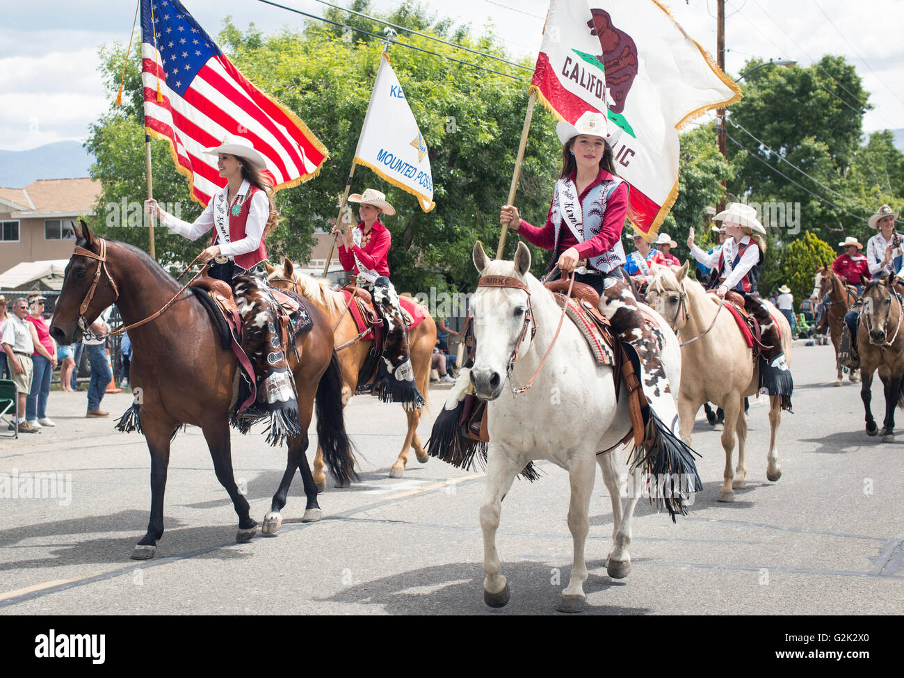 2016 Bishop Mule Days Celebration and Parade in Bishop, California. Stock Photo