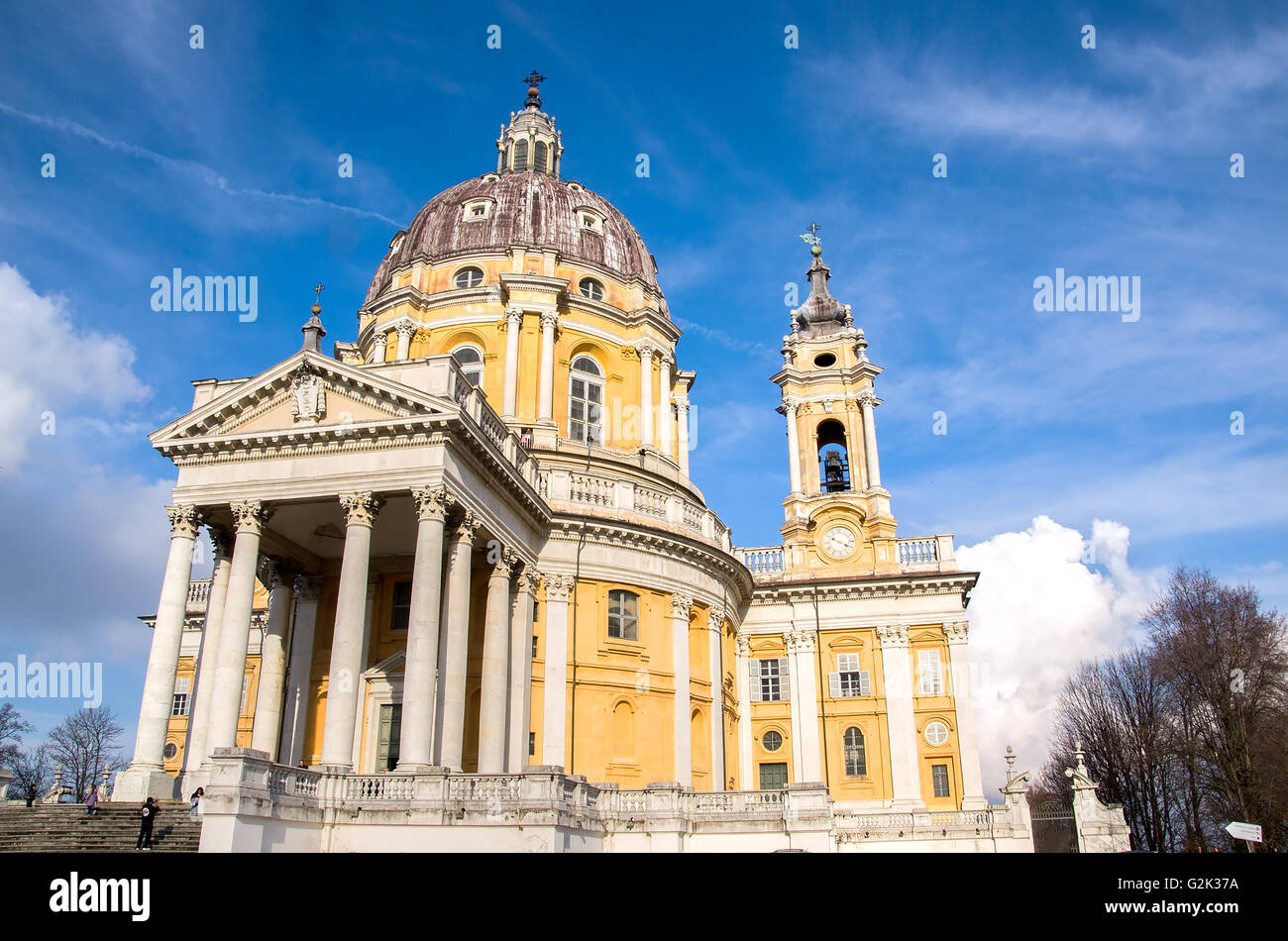 The Superga basilica from the outside Stock Photo