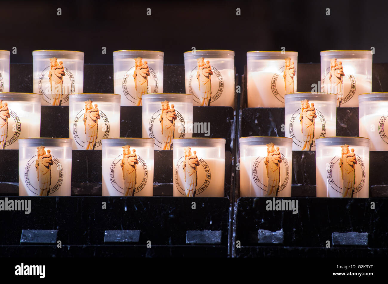 Votive candles in Notre Dame de Paris, France Stock Photo Alamy