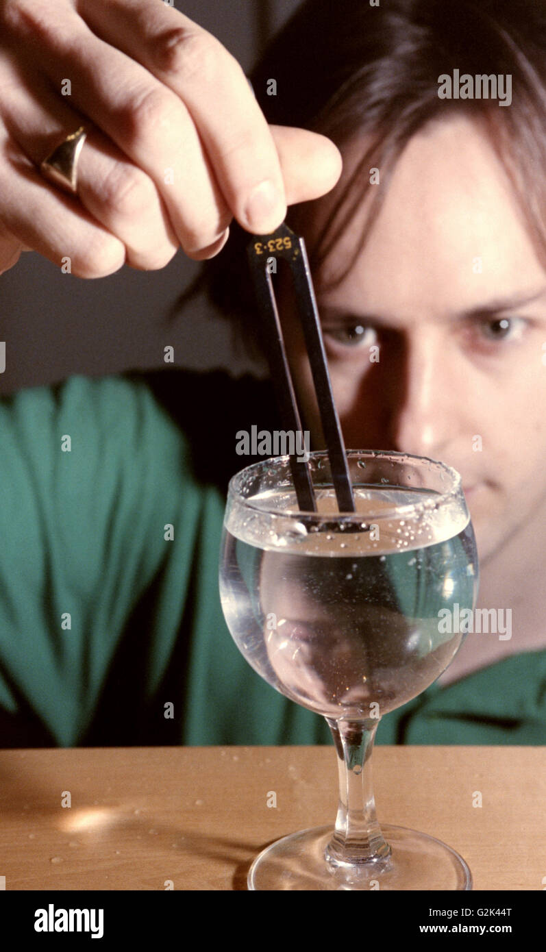 Tuning Fork in water Stock Photo Alamy