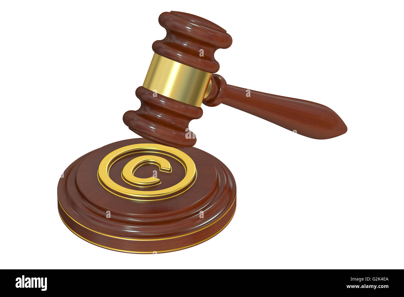 Copyright laws and intellectual property concept, 3D rendering Stock