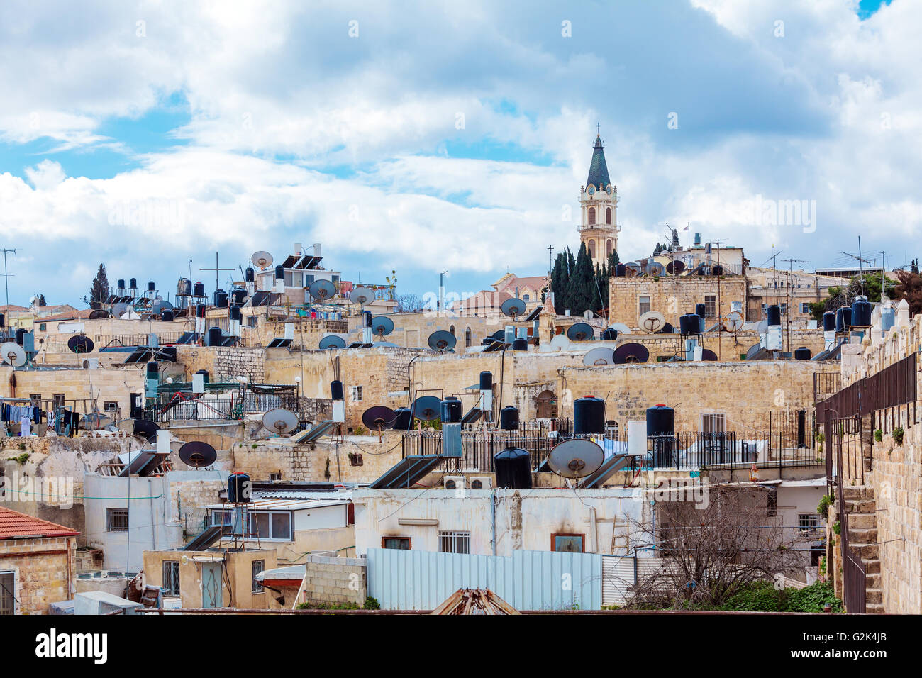 Old town jerusalem roofs hi-res stock photography and images - Alamy