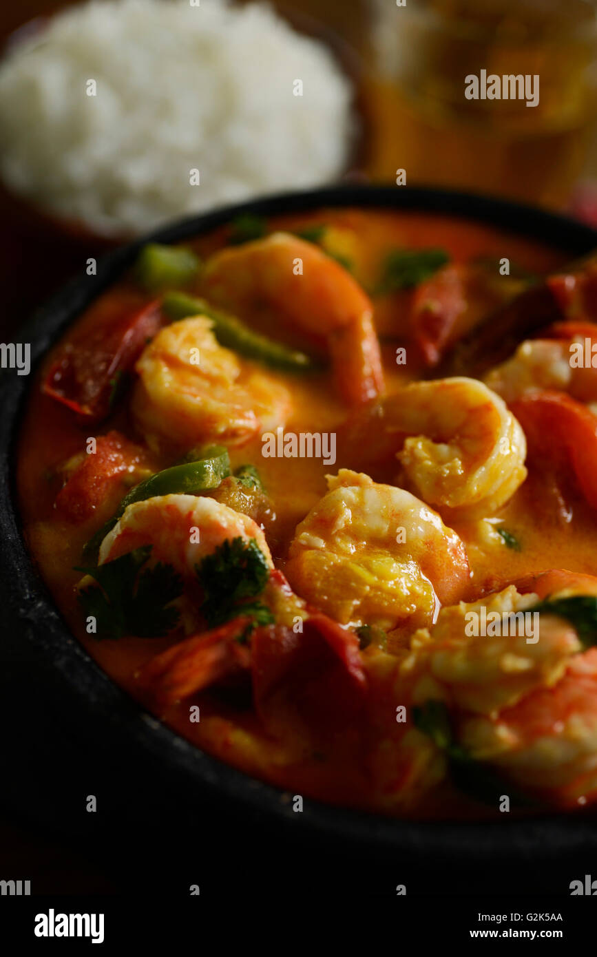 Moqueca of shrimps, Brazilian dish Stock Photo