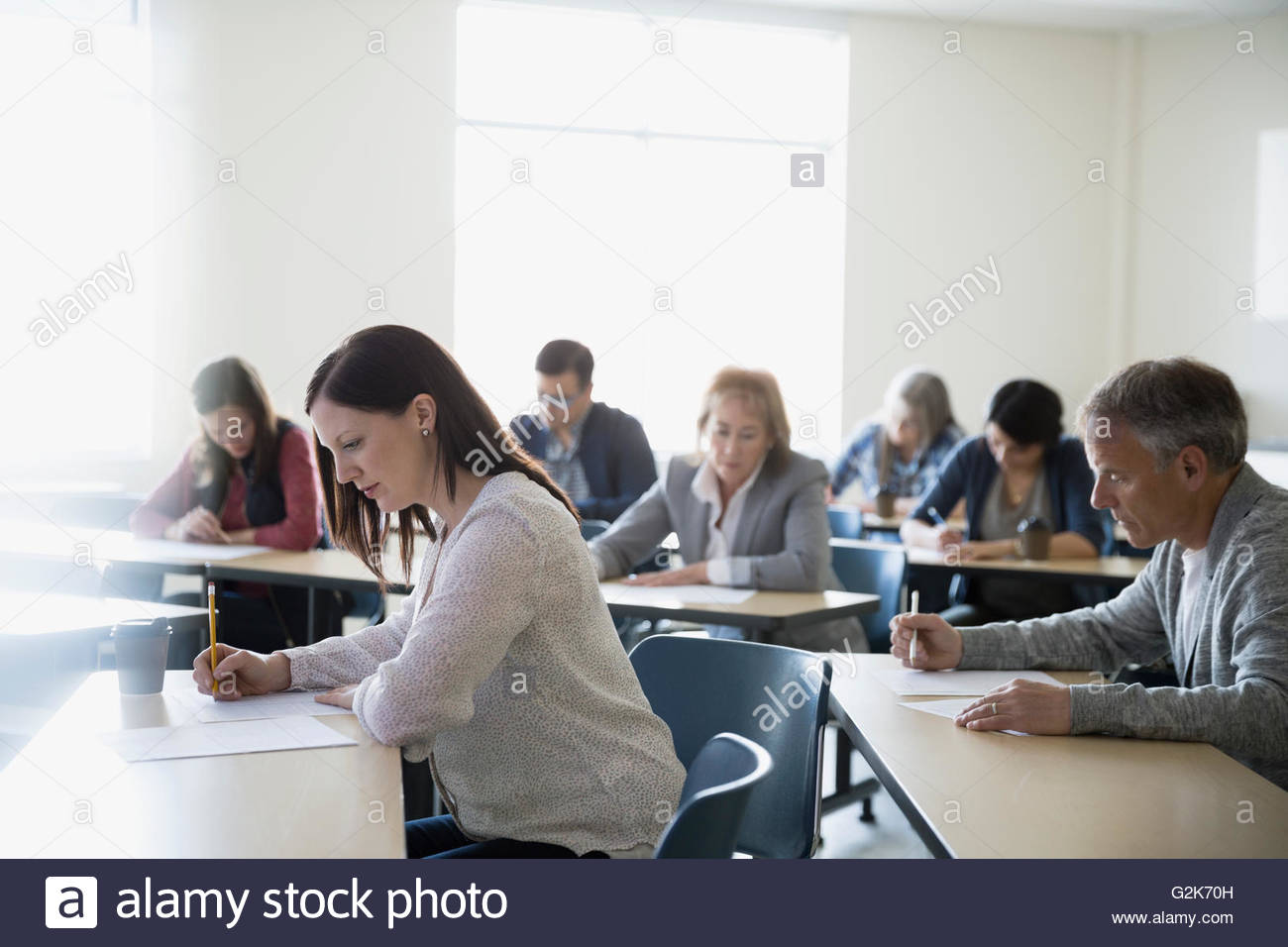 Classroom test exam students hires stock photography and images Alamy