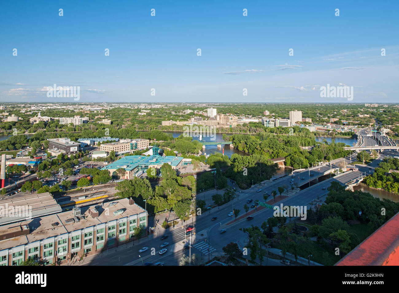 Aerial view of Winnipeg's St. Boniface neighbourhood Winnipeg Manitoba
