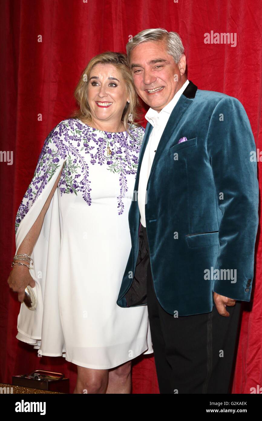 London, UK. Stephanie Parker and Dominic Parker at The British Soap Awards 2016 held at the