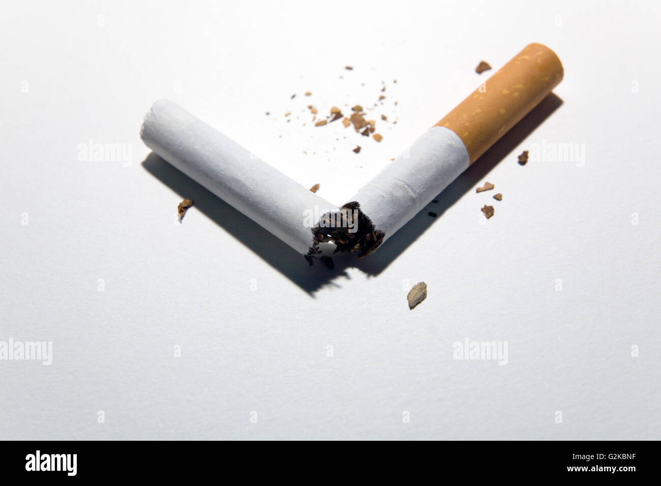 Broken Cigarette Stock Photo