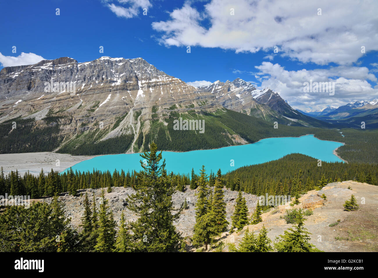 Peyto Lake and the Canadian Rocky Mountains Banff National Park Alberta ...