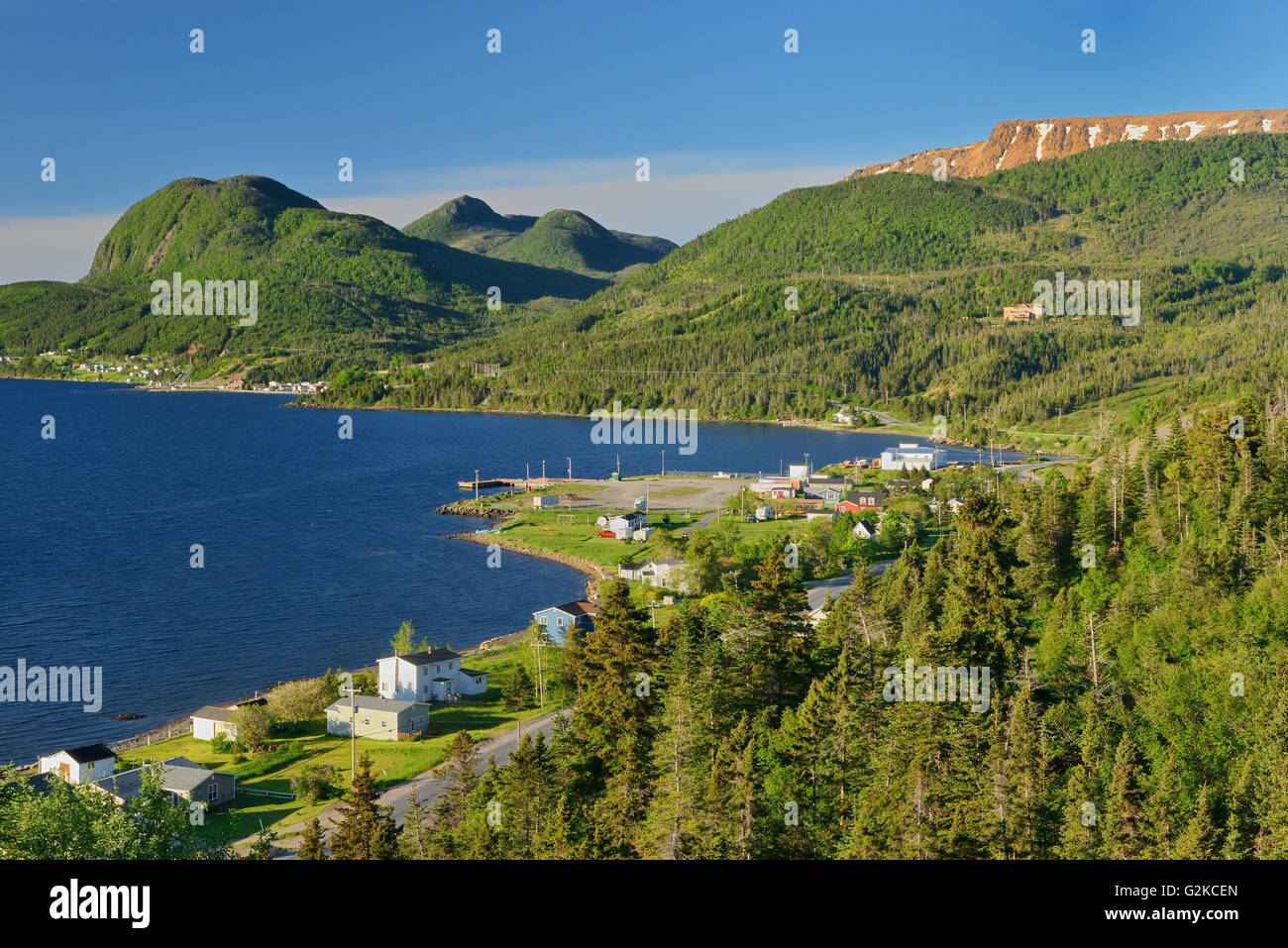 Village of Woody Point from high vantage point and Bonne Bay Gros Morne