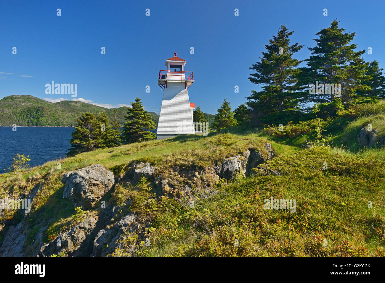 Lighthouse on Bonne Bay. Woody Point. Gros Morne National Park