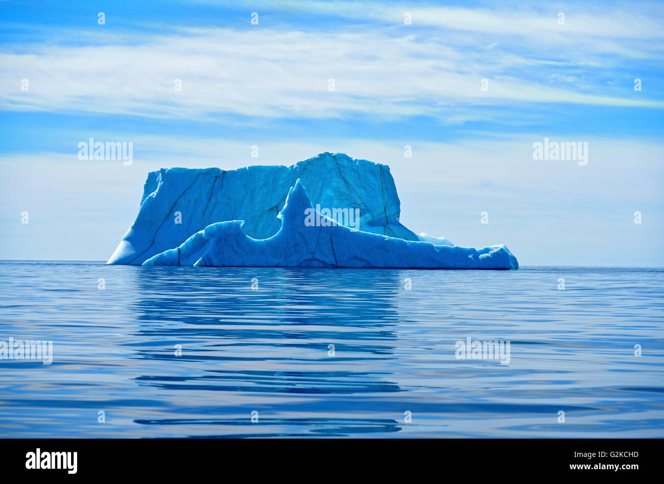 Icebergs floating in the Atlantic Ocean Near St. Anthony, Newfoundland & Labrador, Canada