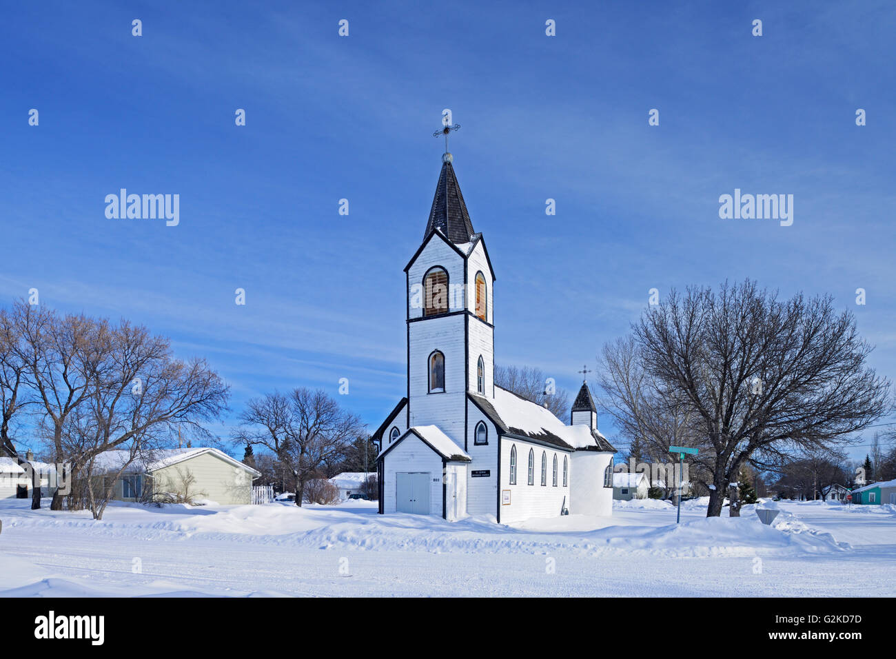 St. George Romanian Orthodox Church Dysart Saskatchewan Canada Stock Photo